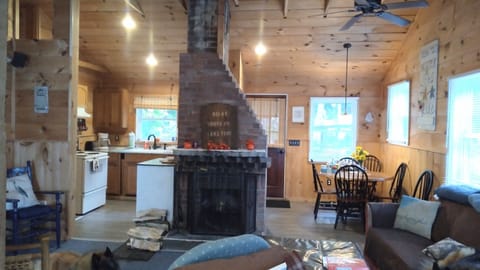 Open concept living room/kitchen/dining