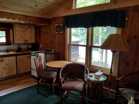 Kitchen/Living/Dining combined in one space.