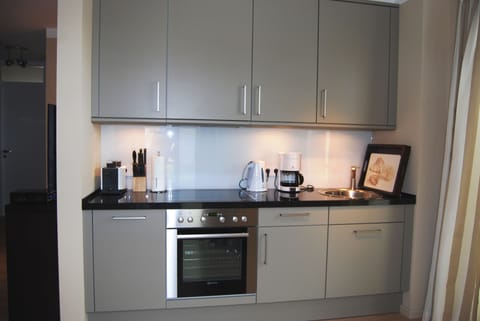 Kitchen/dining room: high-quality built-in kitchen with granite countertops 