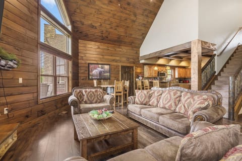 Large, comfortable living room on the main level