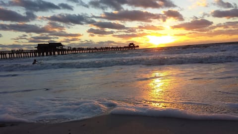 Sunset over Naples Pier. Paradise awaits!