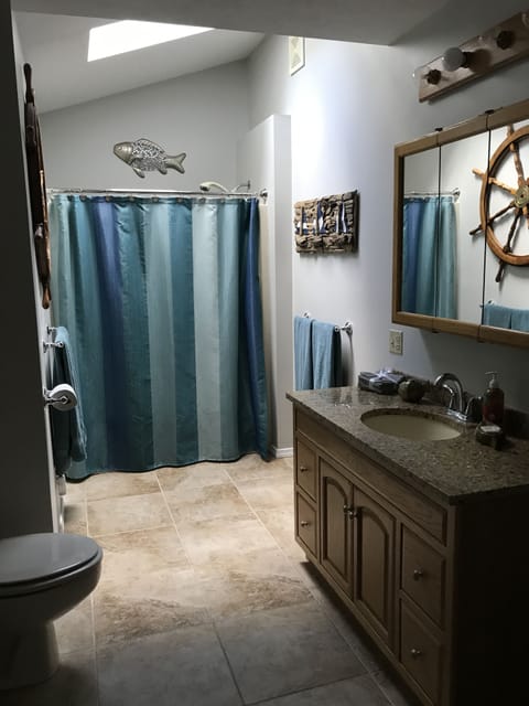 Top Level bathroom with washer and dryer