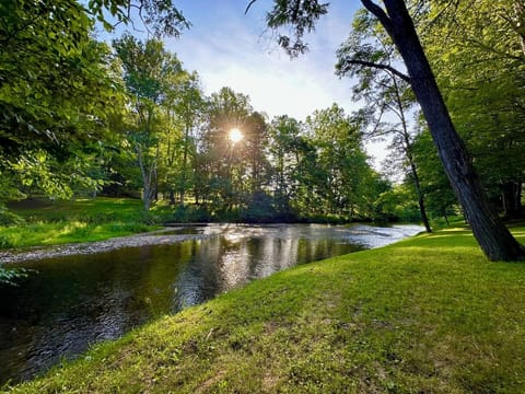 Backyard of Cozy River alongside the Watauga River