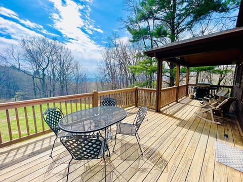 Deck off kitchen and living room - gas grill and seating for 4