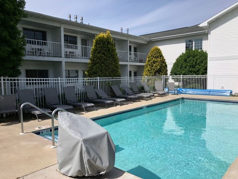 Access to outdoor pool and whirlpool at Homestead Suites