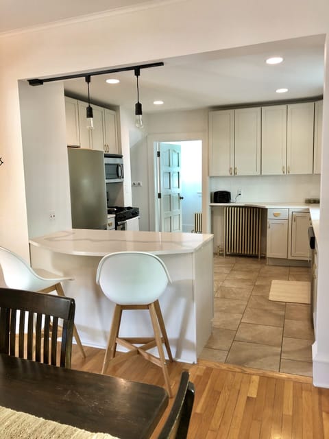 Another view of the kitchen from the dining room. 