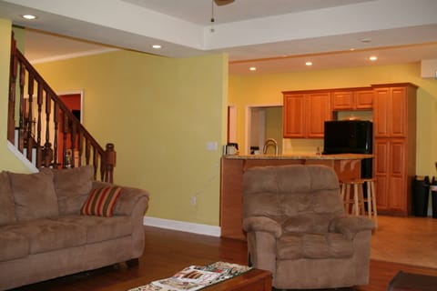 View to Kitchen from living room table.
