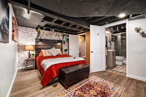 Cozy bedroom with memory foam bed