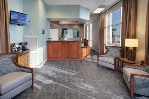 The welcoming lobby provides a lounge area for guests to relax.