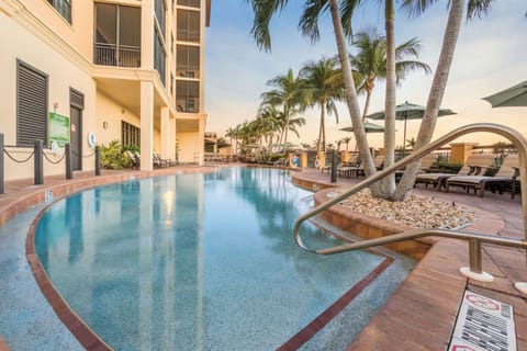 Take in gorgeous views while lounging around the on-site outdoor pool.