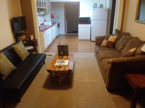 Living room with Roku TV.