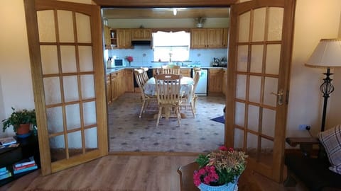 View from lounge into kitchen area..
