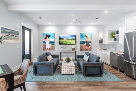 1st Floor Living Area with Pool Table and Kitchenette