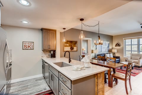 Kitchen with new cabinets, countertops, and appliances 