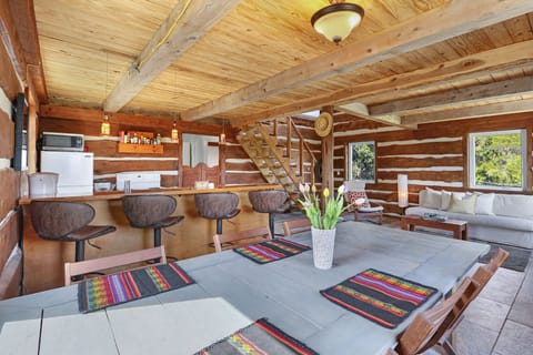 The home has an open concept ideal for entertainment