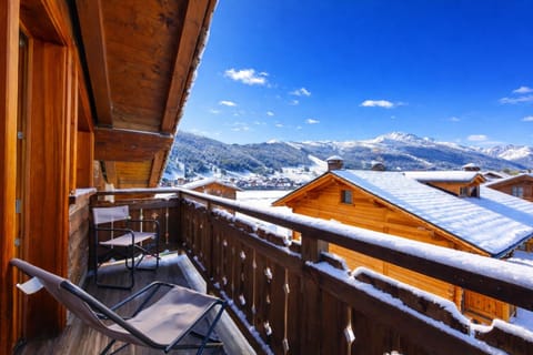 Balcony with mountain view