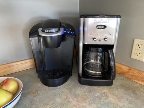 Keurig and traditional coffee maker are both available. 