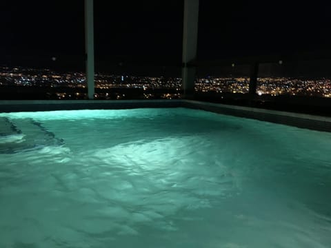 Large pool at night