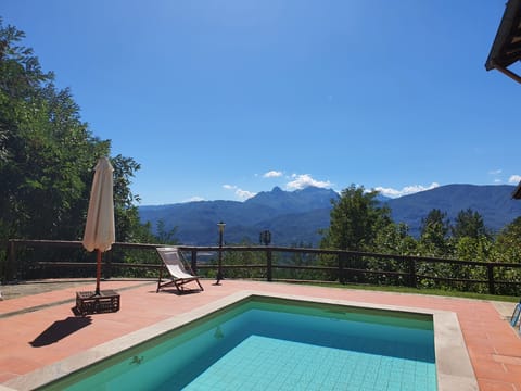 private pool and patio