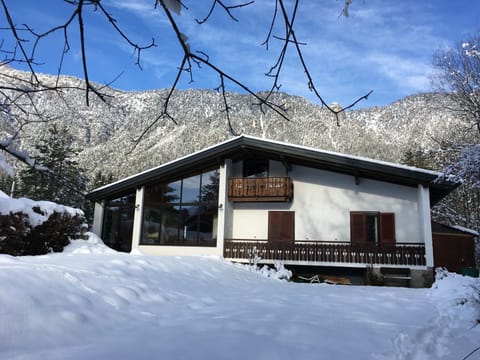 View of the house from the garden - December