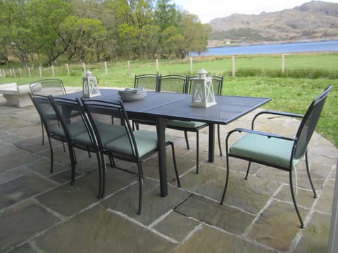 The outside terrace - all set for lunch