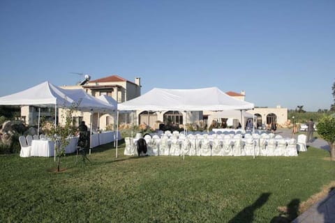 Outdoor banquet area