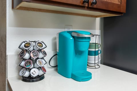 Complementary coffee for guests.