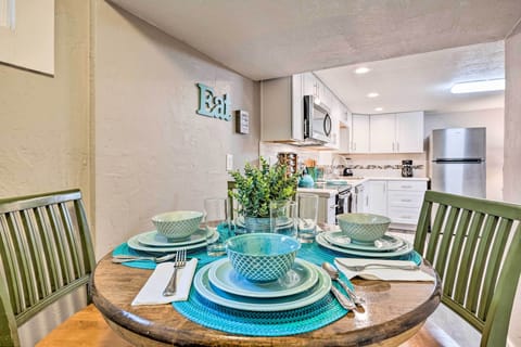 Dine at the charming 4-person kitchen table.