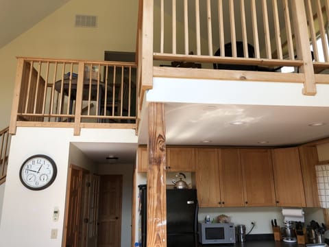 Looking up at the loft