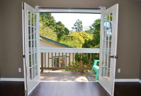 French doors out the master bedroom