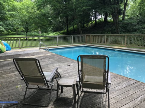 Pool serviced weekly through summer months.