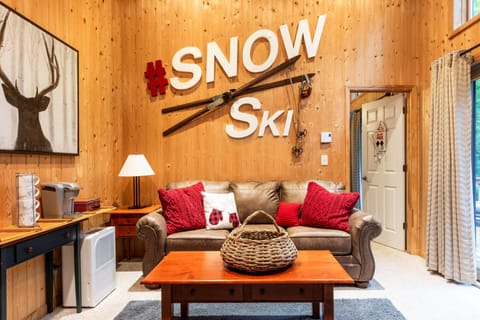 Ski Cottage Living Room with Queen Sleeper Couch
