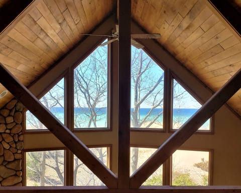 View from upstairs balcony