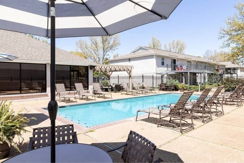 Nice swimming pool just steps away from the condo.