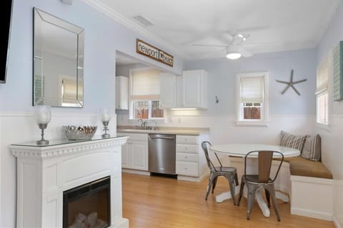 Family vacations are about being together and this cottage allows that with the front living room, dining area, and main kitchen all connected.