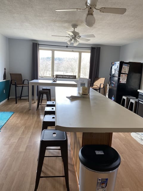 The large kitchen gives room for everyone to help with cooking!