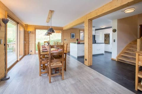 Dining area and kitchen