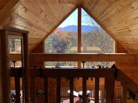 Beautiful view to wake up to from loft bedroom.