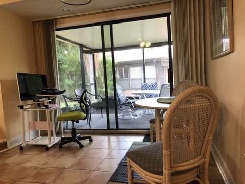 Living / Dining Area with Computer Cart