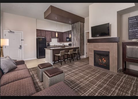 Pull out sofa; room to add an air mattress as well