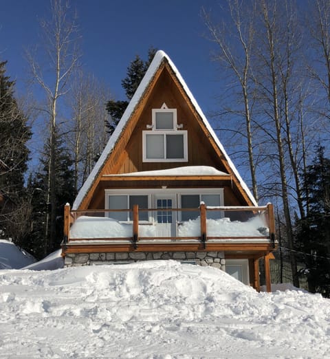 Outside cabin in winter