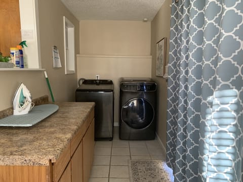 Laundry room and cleaning supplies 