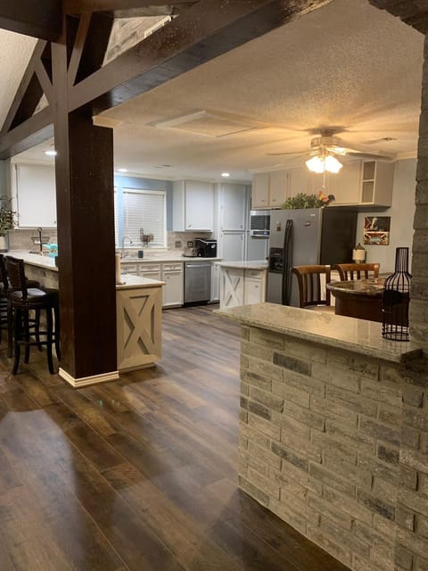 New kitchen with nice rustic touches