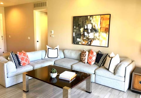Living Room with 65” Samsung HDTV 