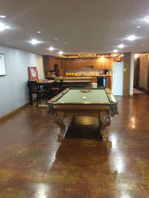 Our game area in basement