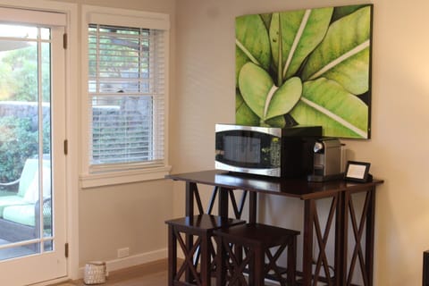 A perfect spot to make a Nespresso coffee and heat up some oatmeal for breakfast