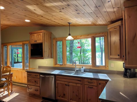 Well stocked newly remodeled kitchen