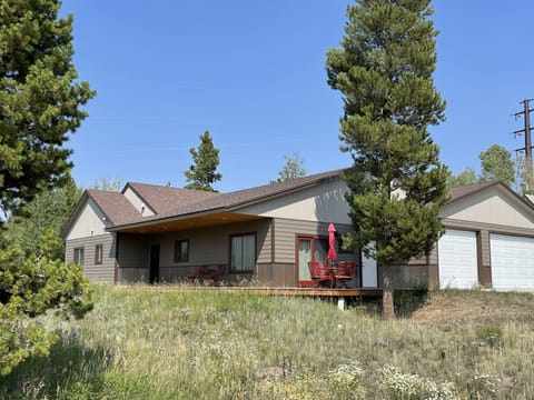 Garage parking and front of house
