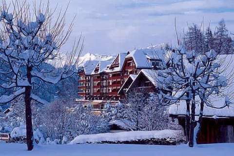 stunning views of the snow covered chalet (Winter 1)