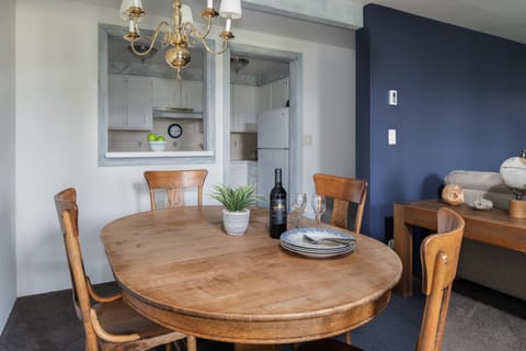 Dining area looking into kitchen